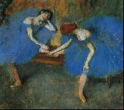 Edgar Degas Two Dancers in Blue oil on canvas